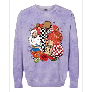 Christmas Tis The Season Mexican Christmas Spanish Colorblast Crewneck Sweatshirt