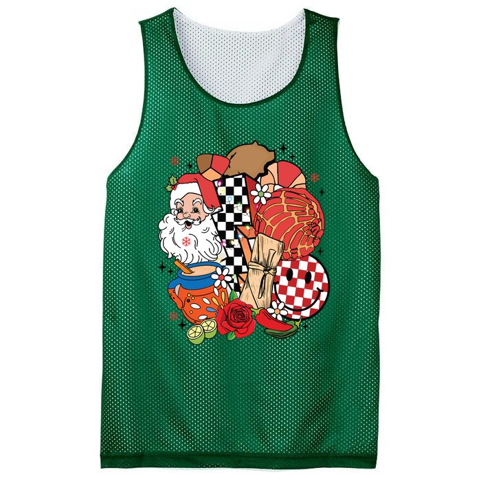 Christmas Tis The Season Mexican Christmas Spanish Mesh Reversible Basketball Jersey Tank