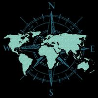 Cartography Traveler Travelling Compass World Map Cooling Performance Crew T-Shirt