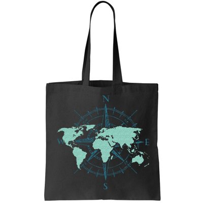 Cartography Traveler Travelling Compass World Map Bag