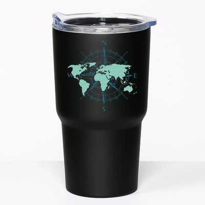 Cartography Traveler Travelling Compass World Map Tumbler