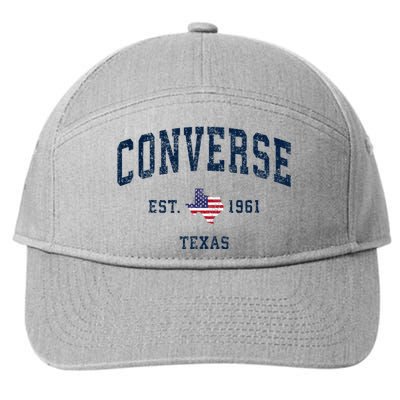 Con.Verse Texas Tx Vintage State Usa Flag Athletic Style 7-Panel Snapback Hat