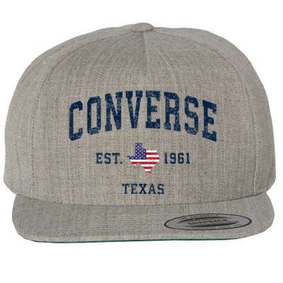 Con.Verse Texas Tx Vintage State Usa Flag Athletic Style Wool Snapback Cap