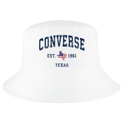 Con.Verse Texas Tx Vintage State Usa Flag Athletic Style Cool Comfort Performance Bucket Hat