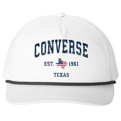 Con.Verse Texas Tx Vintage State Usa Flag Athletic Style Snapback Five-Panel Rope Hat