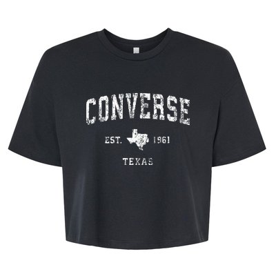 Converse Texas TX Vintage Bella+Canvas Jersey Crop Tee