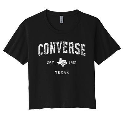 Converse Texas TX Vintage Women's Crop Top Tee