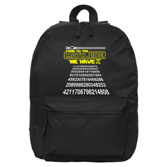 Come To The Math Side We Have Pi Math Gift Pi Day Teacher 16 in Basic Backpack