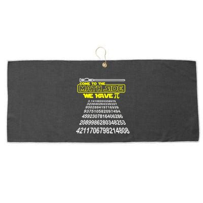 Come To The Math Side We Have Pi Math Gift Pi Day Teacher Large Microfiber Waffle Golf Towel