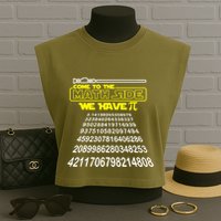 Come To The Math Side We Have Pi Math Gift Pi Day Teacher Garment-Dyed Women's Muscle Tee