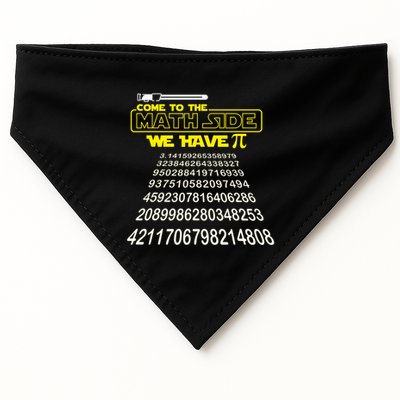 Come To The Math Side We Have Pi Math Gift Pi Day Teacher USA-Made Doggie Bandana
