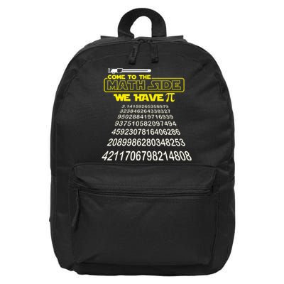 Come To The Math Side We Have Pi Math Gift Pi Day Teacher 16 in Basic Backpack