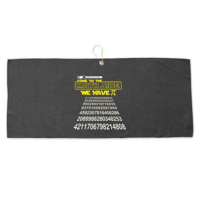 Come To The Math Side We Have Pi Math Gift Pi Day Teacher Large Microfiber Waffle Golf Towel