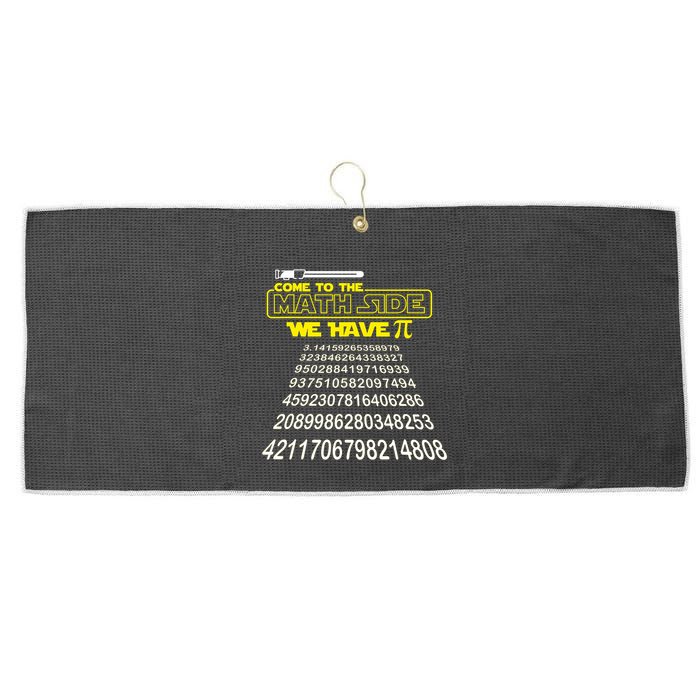 Come To The Math Side We Have Pi Math Gift Pi Day Teacher Large Microfiber Waffle Golf Towel