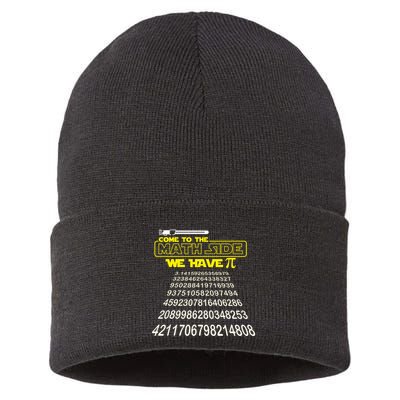 Come To The Math Side We Have Pi Math Gift Pi Day Teacher Sustainable Knit Beanie