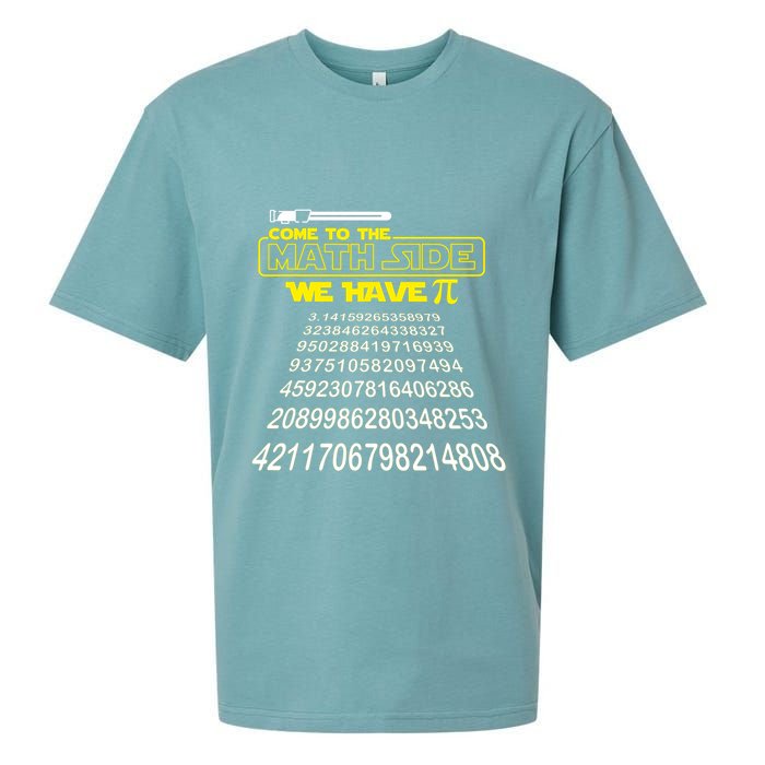 Come To The Math Side We Have Pi Math Gift Pi Day Teacher Sueded Cloud Jersey T-Shirt