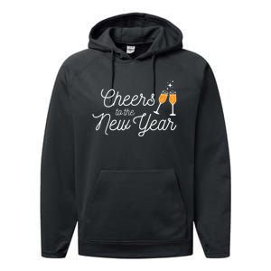 Cheers To The New Year New Years Performance Fleece Hoodie