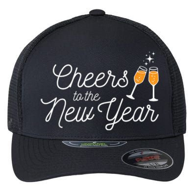 Cheers To The New Year New Years Flexfit Unipanel Trucker Cap