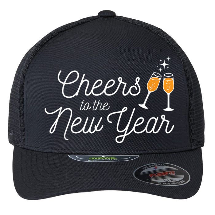 Cheers To The New Year New Years Flexfit Unipanel Trucker Cap