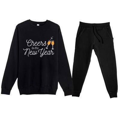 Cheers To The New Year New Years Premium Crewneck Sweatsuit Set