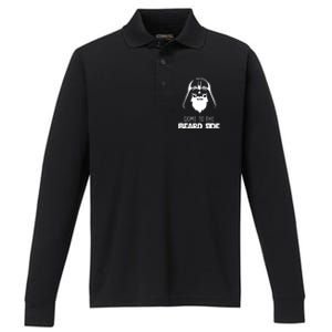 Come To The Beard Side Performance Long Sleeve Polo