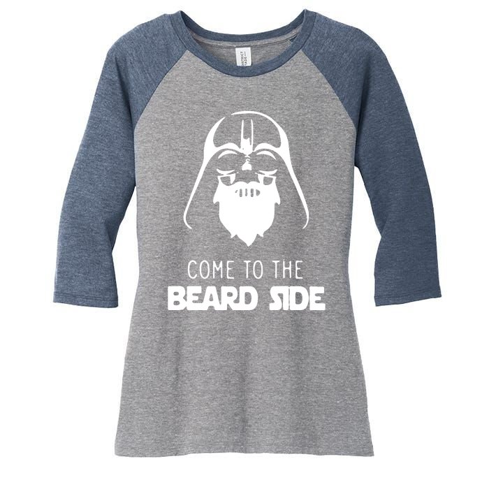 Come To The Beard Side Women's Tri-Blend 3/4-Sleeve Raglan Shirt