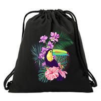 Cute Tropical Toucan Bird Drawstring Bag