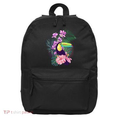 Cute Tropical Toucan Bird 16 in Basic Backpack