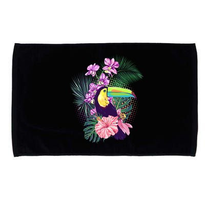 Cute Tropical Toucan Bird Microfiber Hand Towel