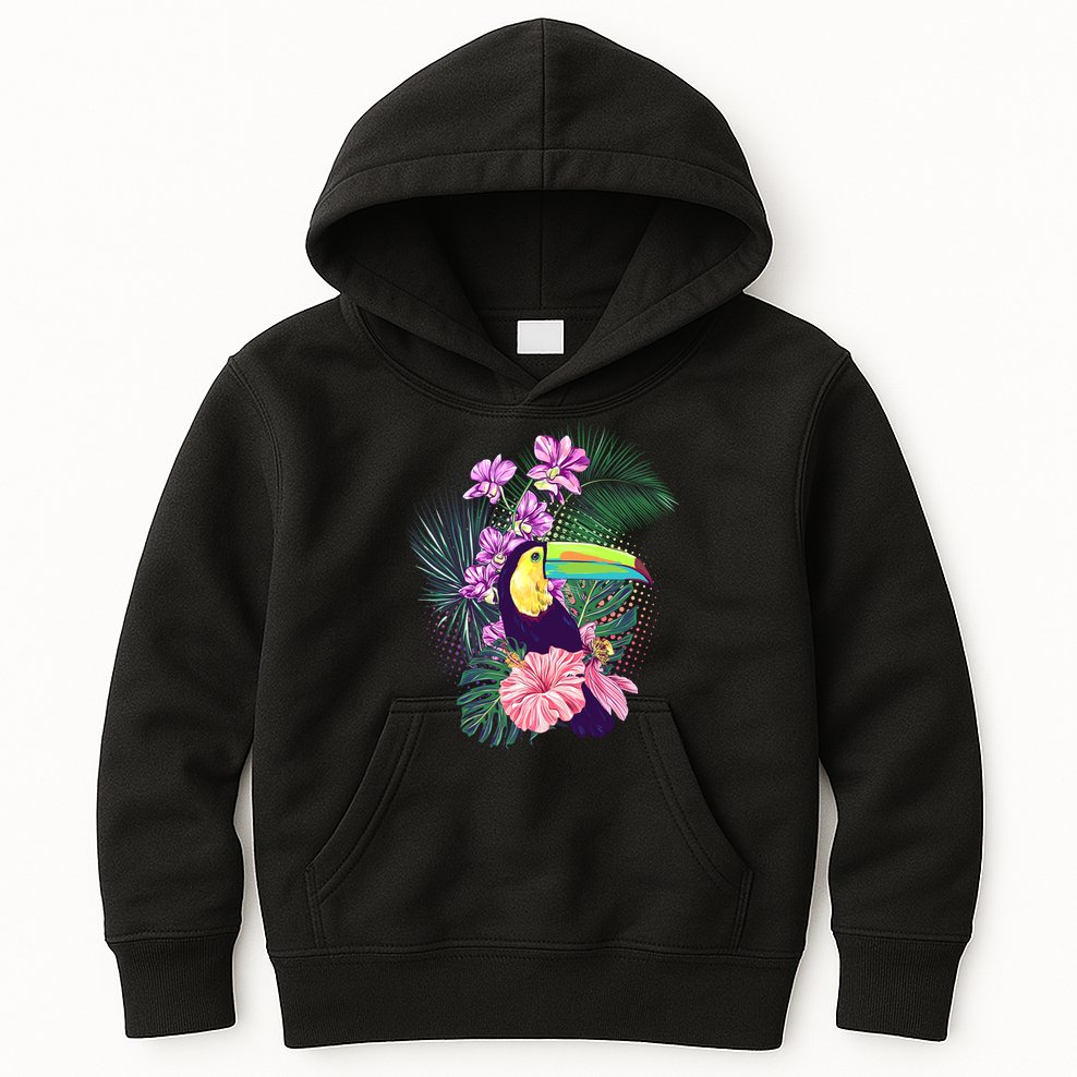 Cute Tropical Toucan Bird Kids Hoodie