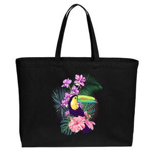 Cute Tropical Toucan Bird Cotton Canvas Jumbo Tote