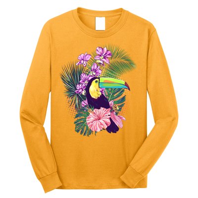 Cute Tropical Toucan Bird Long Sleeve Shirt