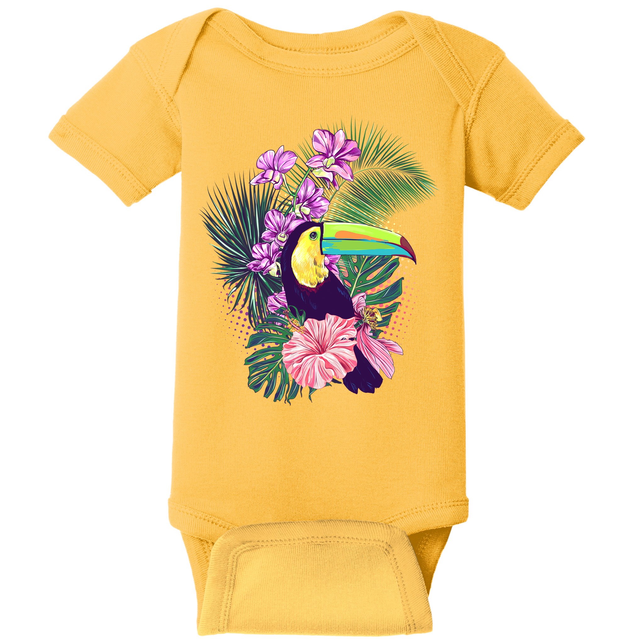 Cute Tropical Toucan Bird Baby Bodysuit