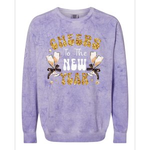 Cheers To The New Year 2024 Champagne Happy New Year 2024  Colorblast Crewneck Sweatshirt