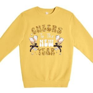 Cheers To The New Year 2024 Champagne Happy New Year 2024  Premium Crewneck Sweatshirt