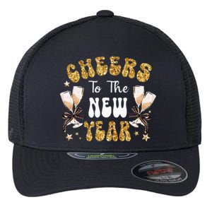 Cheers To The New Year 2024 Champagne Happy New Year 2024  Flexfit Unipanel Trucker Cap