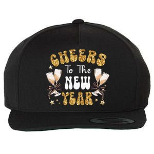 Cheers To The New Year 2024 Champagne Happy New Year 2024  Wool Snapback Cap