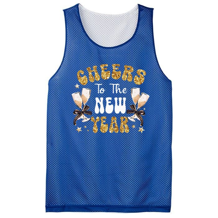 Cheers To The New Year 2024 Champagne Happy New Year 2024  Mesh Reversible Basketball Jersey Tank