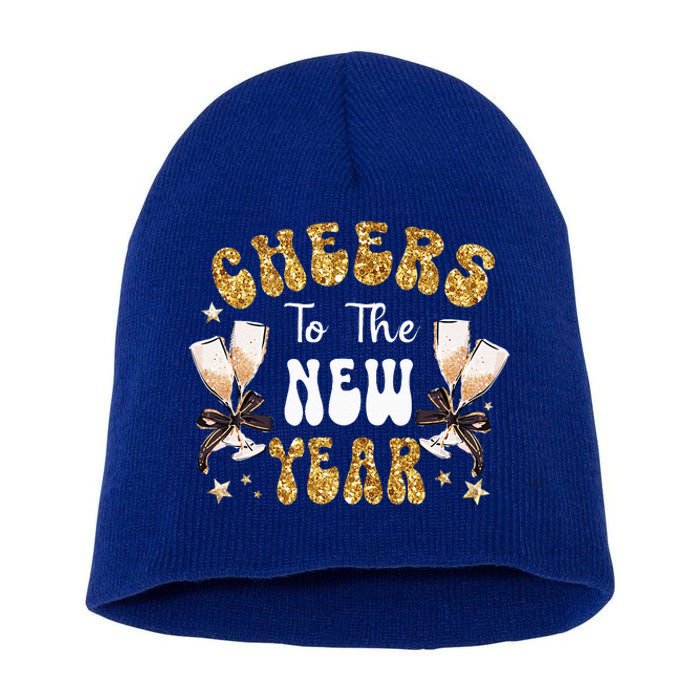 Cheers To The New Year 2024 Champagne Happy New Year 2024  Short Acrylic Beanie