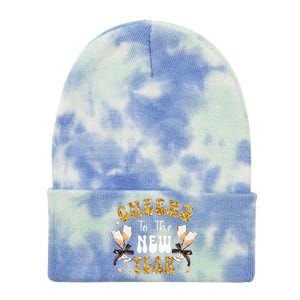 Cheers To The New Year 2024 Champagne Happy New Year 2024  Tie Dye 12in Knit Beanie