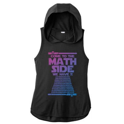 Come To The Math Side We Have Pi Gift 3 14 Day Math Geek Gift Ladies PosiCharge Tri-Blend Wicking Draft Hoodie Tank