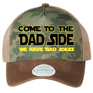 Come To The Dad Side We Have Bad Jokes Legacy Tie Dye Trucker Hat