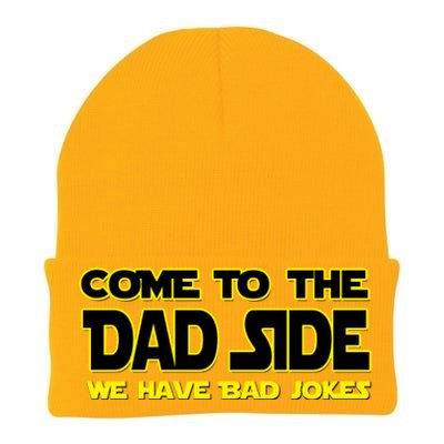 Come To The Dad Side We Have Bad Jokes Knit Cap Winter Beanie