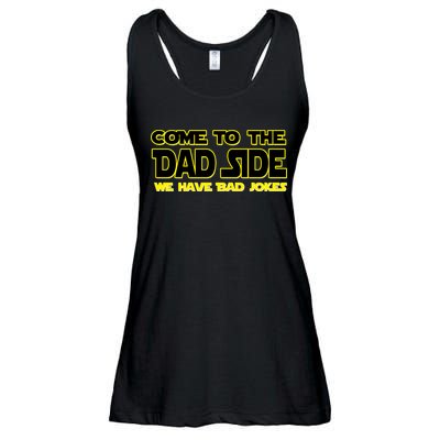 Come To The Dad Side We Have Bad Jokes Ladies Essential Flowy Tank
