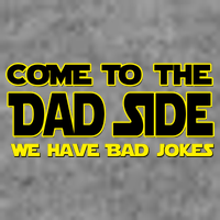 Come To The Dad Side We Have Bad Jokes Women's Crop Top Tee