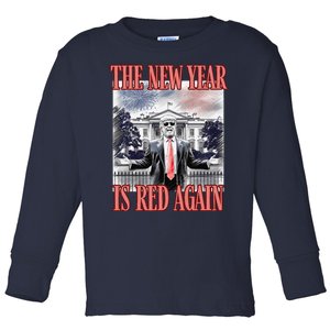 Cute Trump The New Year Is Red Again White House Outlaw Won Toddler Long Sleeve Shirt