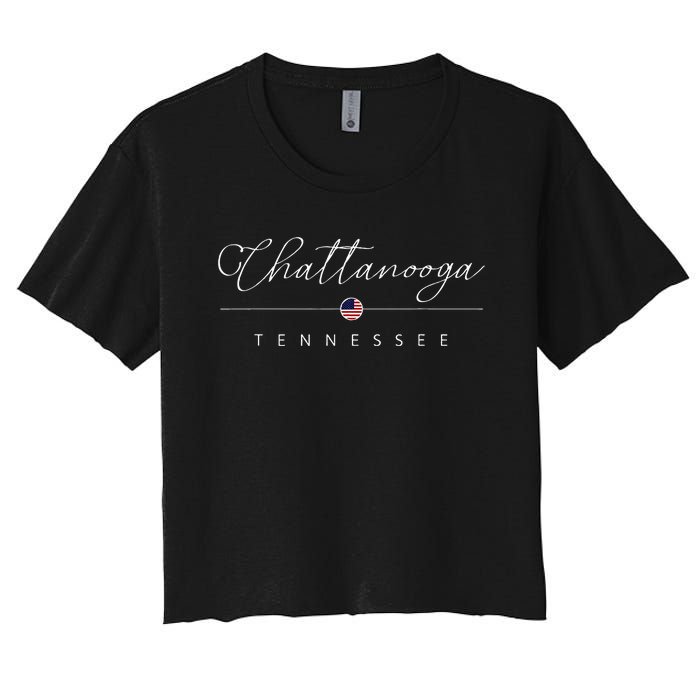 Chattanooga Tennessee Tn On Chattanooga Women's Crop Top Tee