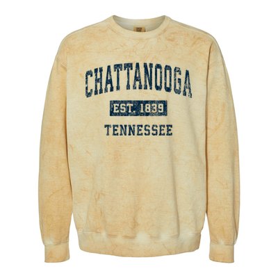 Chattanooga Tennessee Tn Vintage Sports Colorblast Crewneck Sweatshirt