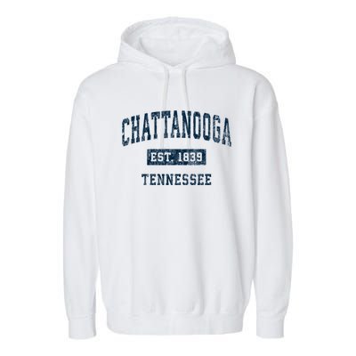 Chattanooga Tennessee Tn Vintage Sports Garment-Dyed Fleece Hoodie