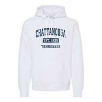 Chattanooga Tennessee Tn Vintage Sports Premium Hoodie